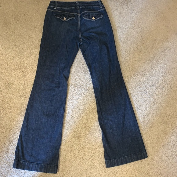 White House Black Market Trouser Leg Blue Jeans - Picture 5 of 9